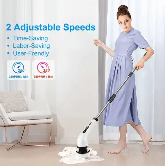 9-in-1 Wireless Multifunctional Electric Cleaning Brush | Model JY-6010 (فرشاة تنظيف كهربائية لاسلكية متعددة الوظائف 9 في 1 | طراز JY-6010)