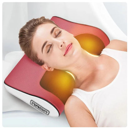 Electric Heated Neck Massage Pillow (وسادة تدليك الرقبة الكهربائية مع التدفئة)