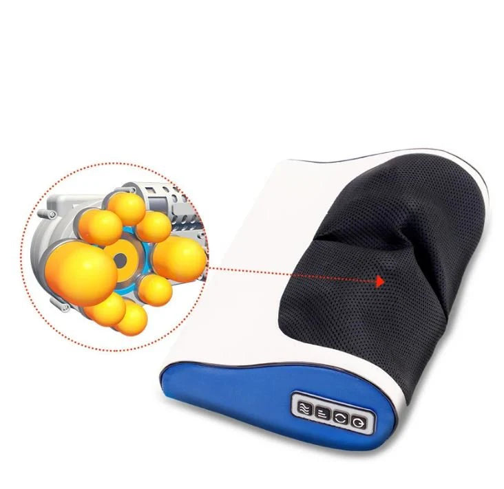 Electric Heated Neck Massage Pillow (وسادة تدليك الرقبة الكهربائية مع التدفئة)